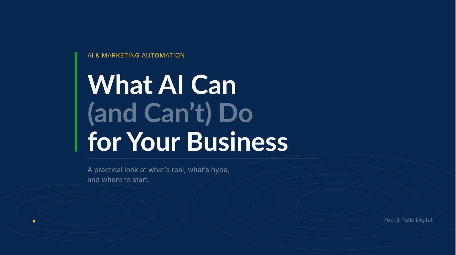 What AI Can and Can't Do for Your Business. A practical look at what's real, what's hype, and where to start.